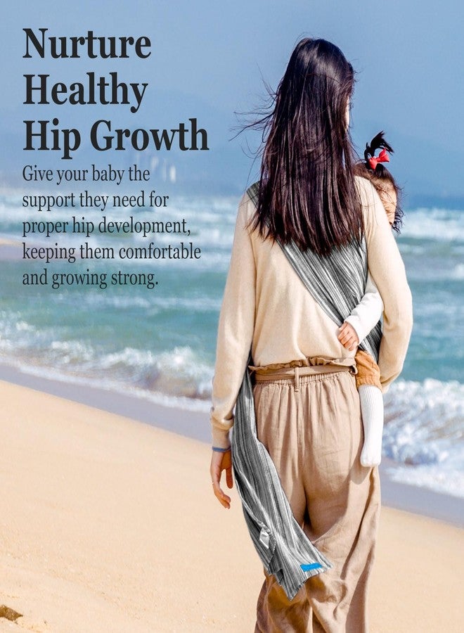 Vlokup Ring Sling Baby Carrier, Soft Cotton Baby Sling Carrier Newborn to Toddler, Baby Wrap Carrier for Plus Size Parents, Perfect Shower Gift, Rock - Image 3